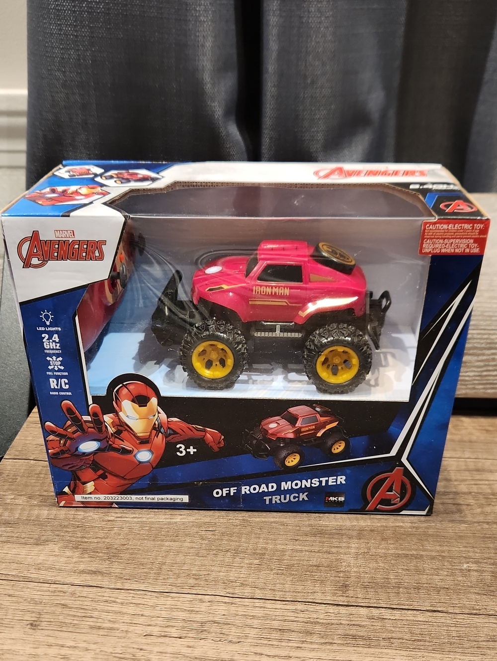 NIB Marvel Avenger Iron Man Off Road Monster Truck - Red 2.4Ghz Ages 3+